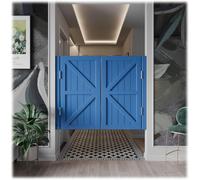 Heavy Duty Saloon Swinging Doors 80130cm Wooden Cafe Half Door Dual Swing Design for Kitchen & Bar DecorBlue 110x90cm Size