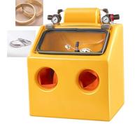 Heavy Duty Sand Blaster Cabinet for Wet and Dry Use with Lighting and Stable Air Pressure, Ideal for Parts Processing and Two-Hand Operations