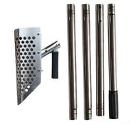 Heavy Duty Sand Scoop for METALs Detecting| Stainless Steel Beach Rake with Detachable Long Handle| High-Density Hexagonal Holes for Quick Sifting| Ergonomic(C)