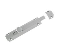 Heavy Duty Satin Chrome Surface Slide Door Bolt Lock 150mm (6"), Comes With 3 Styles Of Keep