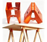 Heavy-Duty Sawhorse Bracket with Down Clamp, Saw Horse with Anti-Slip Gripping Teeth, Set Up in 3 Seconds, Start Professional Work Anytime, Anywhere, Professional-Grade Workshop Essential (1Pair)