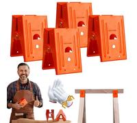 Heavy-Duty Sawhorse Bracket with Down Clamp, Saw Horses with Anti-Slip Gripping Teeth, Work Horse, Durable and Easy-to-Use, Perfect for Construction Sites, Home Renovations (2pcs)