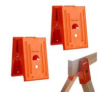 Heavy Duty Sawhorse Brackets, 2 Packs Durable and Easy-to-Use Metal Brackets for Creating Sturdy and Reliable Sawhorses,Pre-Drilled & Easy Assembly, Ideal for Woodworking, Construction & DIY