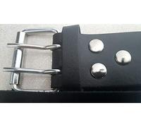 Heavy Duty Scaffold 2'' Plain Leather Work Tool Belt BBI Black Adjustable Waist 30''-46''
