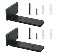 Heavy-Duty Scaffold Board Shelf Brackets 15cm, 2 PCS Metal Floating Shelf Brackets, Industrial Wall Mounted Shelf Support for Floating Shelves | Black
