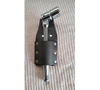 Heavy Duty Scaffold Spanner 7/16 (21mm) 12 Teeth Flexi Head Swing Over Handle With Black Leather Single Spanner Frog/Pocket/Pouch BBI for Scaffolding Tools Leather Belt