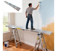 Heavy Duty Scaffolding Work Platform, Telescoping Scaffolding for Industrial Use, Versatile Ladder Walk Boards Construction Equipment