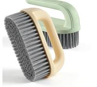 Heavy Duty Scrub Brush 2-Pack, Stiff Bristle Cleaning Brushes with Non-Slip Ergonomic Grip for Bathroom Tiles, Kitchen Sinks, Floors, Carpets and Shoe Cleaning