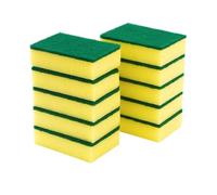 Heavy Duty Scrub Sponges Washing Up Pack of 10, Dual-Sided Dishwashing Sponge, Easily Removes Grease & Burnt-on Food Effortless Cleaning Eco Scrub Pads for Dishes, Pots, Pans
