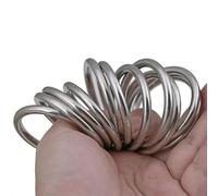 Heavy Duty Seamless Round Rings Smooth Solid O Ring 304 Stainless Steel for Rigging Marine Boat Hammock Yoga Hanging Ring M3-M8(M6x50(2pcs))