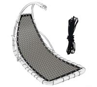 Heavy Duty Seat Base for Swing 64x197cm Black Grey(diamond B) | Complete repair kit, comes with mounting rope, simple tool-free installation, refreshes old chairs