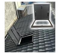 Heavy-Duty Secure Metal Roof Access Hatch with Gas Spring Weatherproof Insulation 22 x 32 Inches - Ideal for Roof Maintenance and Safety Access.