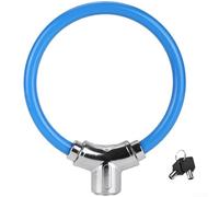 Heavy Duty Security Lock for Bicycles Featuring 11 5mm Composite Steel Wire Cable and Zinc Alloy Lock Core, Double Sided Keys to Prevent Picking, Resistant (BlueA)