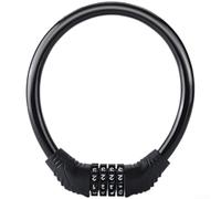 Heavy Duty Security Lock for Bicycles Featuring 11 5mm Composite Steel Wire Cable and Zinc Alloy Lock Core, Double Sided Keys to Prevent Picking, Resistant (BlackB)