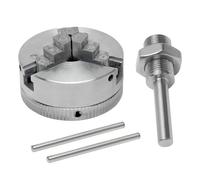 Heavy Duty Self-Centering Drill Chuck - 3/4 Jaws, M12 x 1 mm, Precision Wood Lathe Accessory(3Jaw)