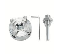 Heavy Duty Self-Centering Drill Chuck - 3/4 Jaws, M12 x 1 mm, Precision Wood Lathe Accessory(4Jaw)