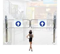 Heavy-Duty Self-Closing Swing Gate - One-Way Entry for Driveway, Factory, Supermarket Aisle & Park Access Control(1.4m)