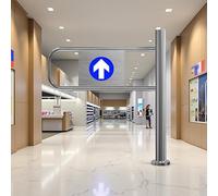 Heavy-Duty Self-Closing Swing Gate, Spring-Loaded Safety Barrier for Warehouse, Industrial, Library, Shop Use