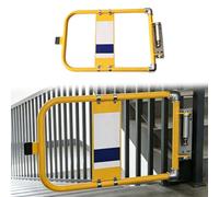 Heavy-Duty Self-Closing Yellow Stairwell Safety Gate, One-Way Swing Door for Corridors, Hospital Wards & Market Barrier (50cm/19.75") - Secure Your Space!