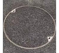 Heavy Duty Septic Tank Covers Outdoor, 450 Round Manhole Cover and Frame Stainless Steel, Recessed Invisible Inspection Port Covers Sewer Lid with Pull Holes(D 50cm)