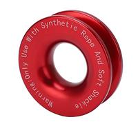 Heavy Duty Shackle Recovery Ring Winch Snatch Block Pulley Towing 41000lbs Breaking Strength Rope for 7/16in 1/2in Soft Shackles 3/16in 1/4in 3/8in (Red)