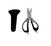 Heavy Duty Sharp Multipurpose Kitchen Scissors, Stainless Steel, Kitchen Shears for Chicken, Fish, Meat, Vegetables, Bones, Flowers, Nuts, Herbs, BBQ (Black)