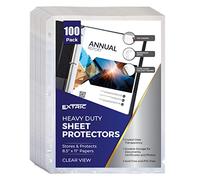 Heavy Duty Sheet Protectors for 3 Ring Binder, 100 Count Clear Page Protectors, Top Loading Plastic Sleeves 8.5 x 11 inch