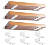 Heavy Duty Shelf Bracket 6 Pack, Wall Mounted Angle Floating Shelf Brackets 12.5cm, Metal Shelf Support for Shelves Support Wall Hanging（1/5"-Thick | White）