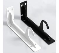 Heavy-Duty Shelf Brackets for Cabinets & Storage - 110 kg Load Capacity, Rust-Proof Painted Cold-Rolled Steel, 38.5 x 12 x 4 cm, White or Black(White)