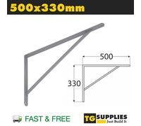 Heavy Duty Shelf Brackets Support Wall Bracket High Load Strong Reinforced GREY