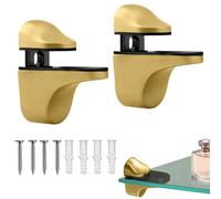 Heavy Duty Shelf Brackets - Wall Metal Glass Shelf Support - Adjustable Holder Support for Kitchen Wall Bedroom Living Bathroom Closet Workplace Storage Home Dorm