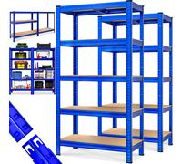 Heavy Duty Shelving 2Pcs Set Blue 180x90x40cm 875kg