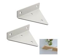 Heavy Duty Shelving Brackets 2X Golden Triangular Wall Mounted Support Brackets Concealed Floating Shelf Bracket 23x17cm/9.1*6.7in Ideal for Home & Office Storage