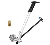 Heavy Duty Shock Pump 400psi Air Pressure Gauge Front Fork Inflator Rotatable Hose Design Inflator with Gauge for Mountain Bike Bike Shock Absorbers