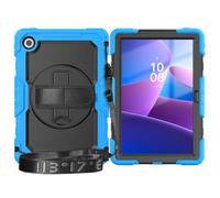 Heavy Duty Shockproof Case Compatible with Lenovo Tab 10.1'' TB-311FU / TB-311XU 2025 Kids Case,Rugged Dropproof Protective Cover W Screen Protector+Rotating Stand+Handle+Strap (Light Blue)