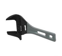Heavy Duty Short Handle Adjustable Wrench with Rust Resistant Coating and Ultra Low Profile Design Built for High Torque Tasks in Various Repairs (F)