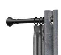 Heavy Duty Shower Curtain Rod 40-500 cm Adjustable Extendable Poles Telescopic No Drill Curtain Rail for Window Bathroom Closet Wardrobe Kitchen(Black,310-400 cm/123-157 in)