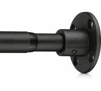 Heavy Duty Shower Rod - Industrial Shower Curtain Rod Wall Mounted for Bathroom,Closet,Room Divider,Outdoor Patio - 28 to 76"Adjustable Shower Pole - Matte Black
