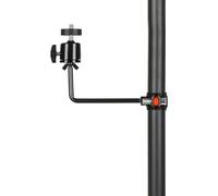 Heavy-Duty Side-Arm Pole Mount for Trail Camera, Steel Mounting Bracket with 360° Swivel Head for Hunting Cameras & Solar Panels， Adjustable Round Pole Clamp (Diameter-1-1.2in, 1-Pack)