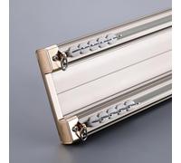 Heavy Duty Silent Curtain Track, 70-600cm Adjustable Ceiling Mount, Double Rails for Smooth Draping, Aluminium Conjoined Curtain Rod (Gray, 90cm/2.95FT)