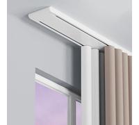 Heavy Duty Silent Double Curtain Track System - Aluminum Sliding Rail for Room Divider Curtains 5.2ft to 10.5ft Ideal for Bedroom Living Room Hospital (2.1m)