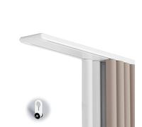 Heavy-Duty Silent Double Track Ceiling Mount 5.7m Aluminum Sliding Rail System for Room Dividers & Window Treatments in Bedrooms Living Rooms & Hotels (Black)