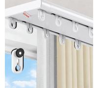 Heavy Duty Silent Dual Track Curtain Rail 3.1m Top Mounted Aluminum Alloy Sliding Rod for Roman Shades White Integrated Design for Smooth Operation