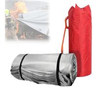 Heavy-Duty Silicone-Coated Emergency Fire Blanket for Vehicle Fire Safety, High-Temperature Resistant Fire Suppression Tarp for Cars and Trucks