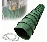 Heavy-Duty Silicone Lined Canvas Ducting Hose, High Temperature Resistant Flexible Vent Tube, Waterproof Industrial Fume Exhaust Duct for Welding Ventilation(L 4m(13ft),505mm(20"))