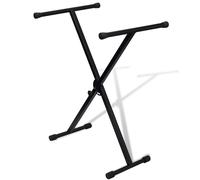 Heavy Duty Single Braced Keyboard Stand X-Frame Height Adjustable Foldable vidaX