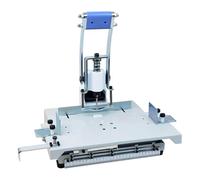 Heavy Duty Single Hole Puncher, Paper and Plastic Punching Machine, Punching Thickness 30mm, 1-5 Adjustable Hole Distance Positioning, for Paper, Tag, Bookmark Binding