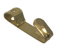 Heavy Duty Single Picture Frame Hooks - Wall Hooks For Hanging Frames, Mirrors, And Paintings - Medium Brassed Premier - 20 Pcs