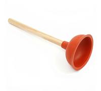 Heavy Duty Sink Plunger Drain Unblocker Tool for Bathroom Kitchen Shower Drain Toilet Unblocking Powerful Suction Cup with 16 Inch Long Wooden Handle & 6 Inch Cup Strong Home Plumbing Clog Remover.
