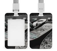 Heavy Duty Skate Boards Badge Holder Waterproof Vertical Id Card Holder with Breakaway Lanyard Clear Window Name Tag Holders Gift for Nurse Doctor Teacher Office Women Men